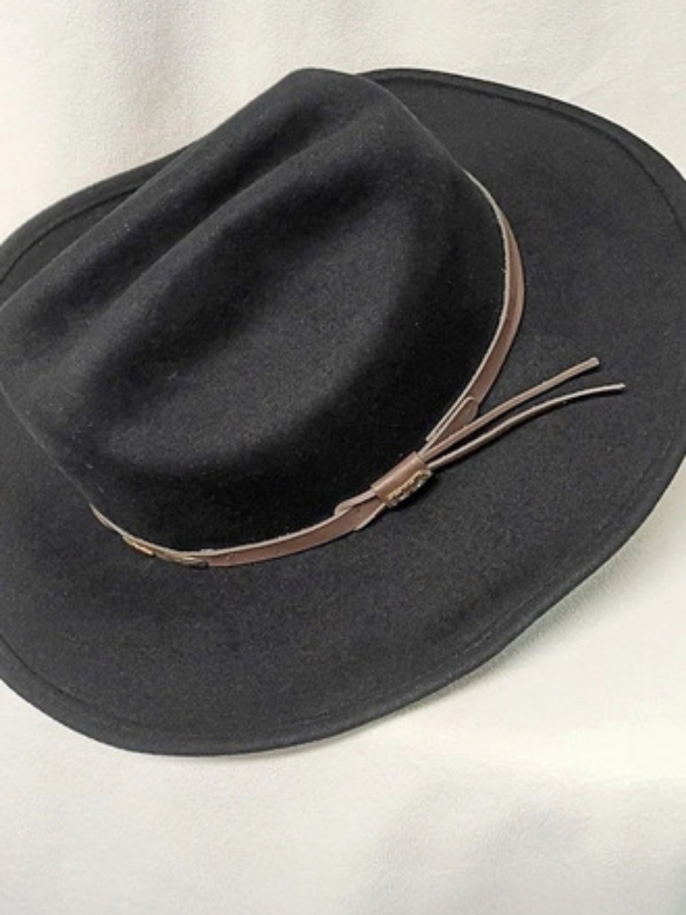 Scala Western Wool Hat in Black & Brown Size L/XL